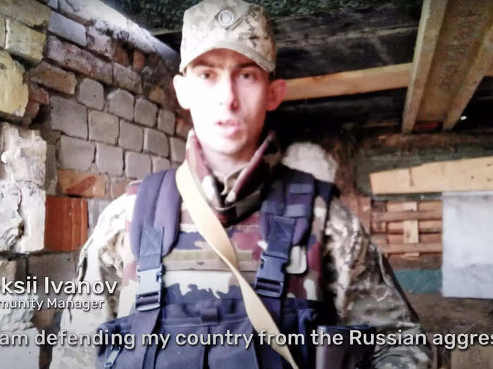 Oleksii Ivanov, a community manager, said that he is "defending my country from the Russian aggressors."