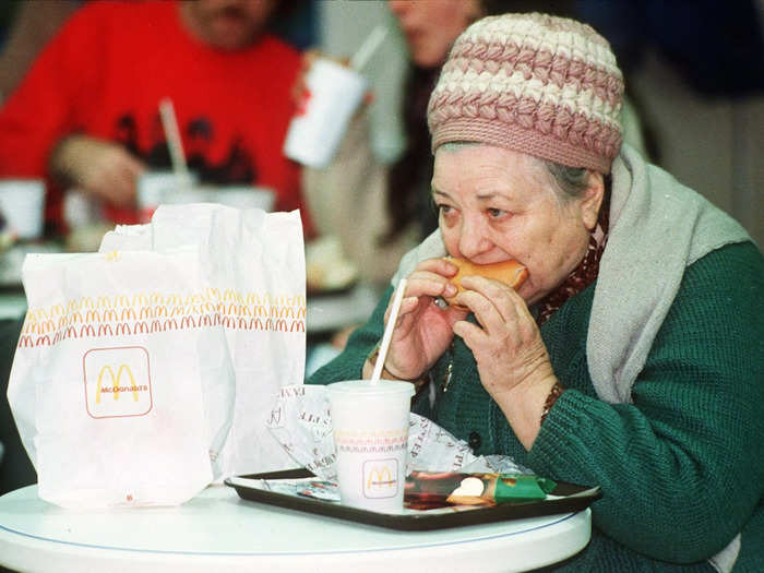 The paper bags and cups used to come covered in McDonald