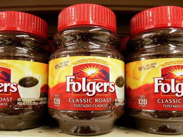 Folgers reduced its 51 oz container down to 43.5 oz, but the company says it makes the same number of cups of coffee thanks to lighter beans.