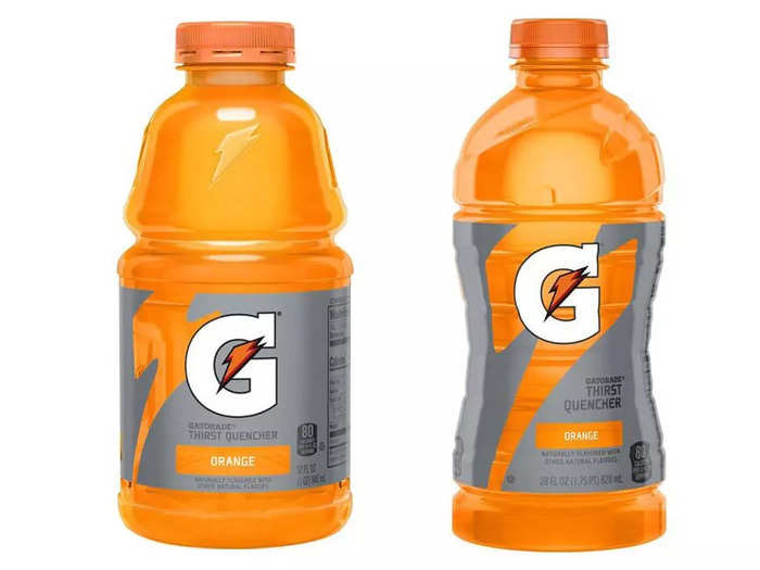 Gatorade redesigned its 32 oz bottle to be "more aerodynamic and it