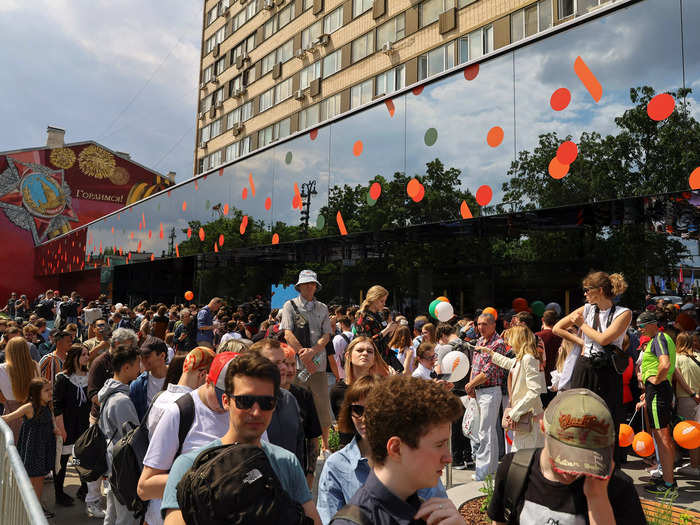 There were long lines of people waiting outside to catch a glimpse, and a taste, of the rebranded Russian McDonald