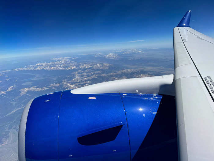 The perfect weather over the Rocky Mountains also provided great views from above.