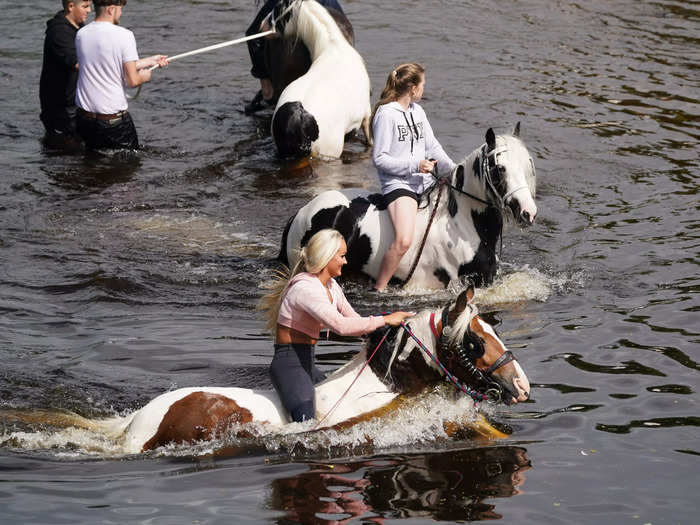 Horses are bought and sold at the historic fair