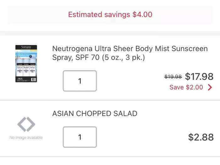 I ended up saving $4 total on two different items, which felt like a nice bonus for using the feature.