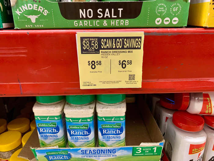 As I was shopping, I saw there were savings on certain items only available through scan-and-go.