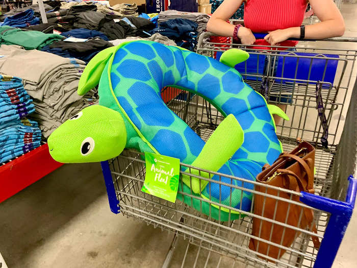 I decided my first purchase had to be this mesh turtle pool float that caught my eye in a display near the entrance.