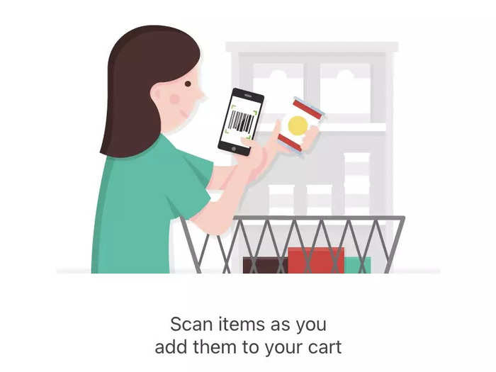 It works exactly as the name implies, according to the brief instructions in the app that advised me to "scan items as you add them to your cart."