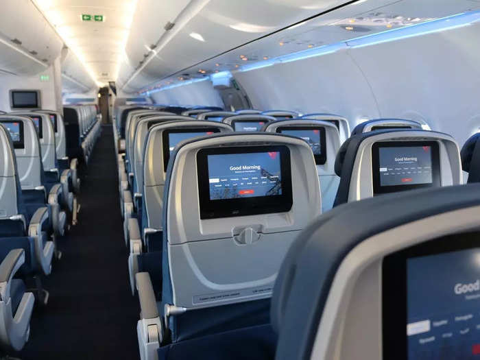 This is on par with the economy cabins in some mainline carriers, like Delta and United, according to SeatGuru.