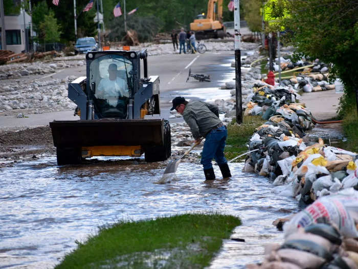 Some nearby towns were without power as of Tuesday, the park