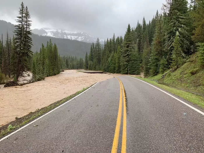 "Many sections of road in these areas are completely gone," the statement said. "It is probable that road sections in northern Yellowstone will not reopen this season due to the time required for repairs."