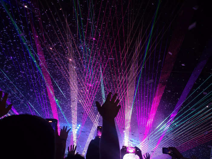 Tame Impala had the most incredible lighting displays during their performance.