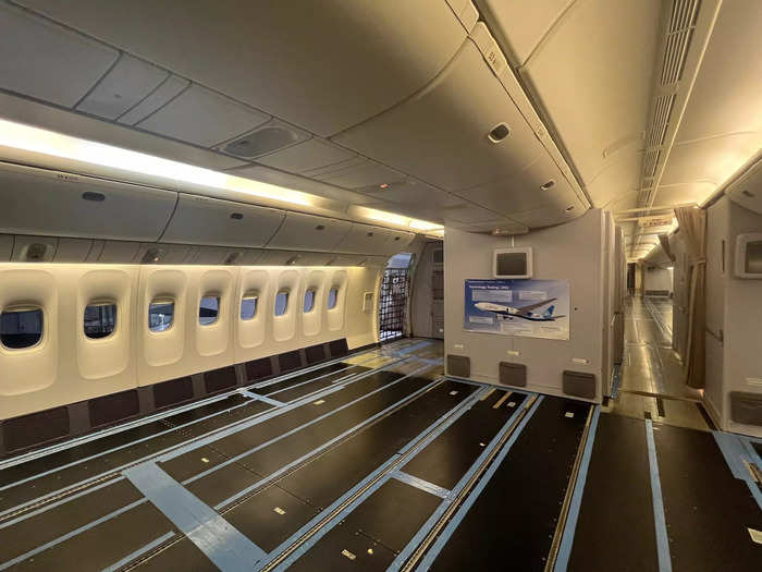 Several other technologies will be installed inside the plane, as well as systems to monitor and report the data. To create an environment for flight testing, the plane was gutted of its seats and carpet.