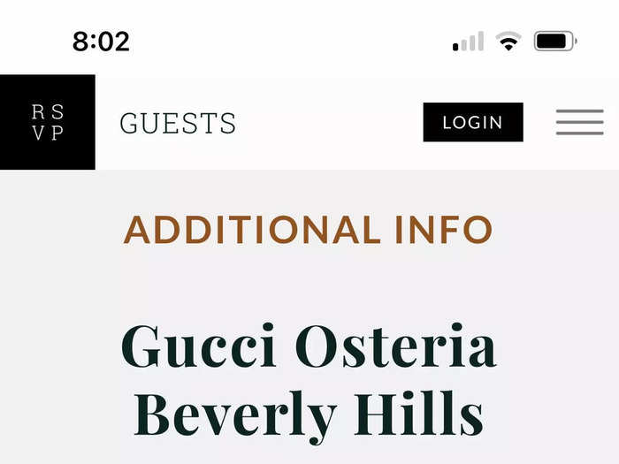 Gucci Osteria is currently a hot reservation in Los Angeles, and the process of securing one required a few steps.