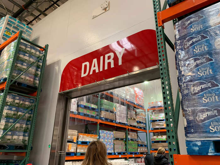 For the most part, every section is inside the main warehouse itself, but dairy and some fruits and vegetables have their own separate refrigerated sections off the main area.