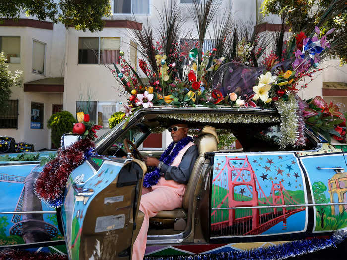 Nowadays, cars and other vehicles are decked out in tribute.