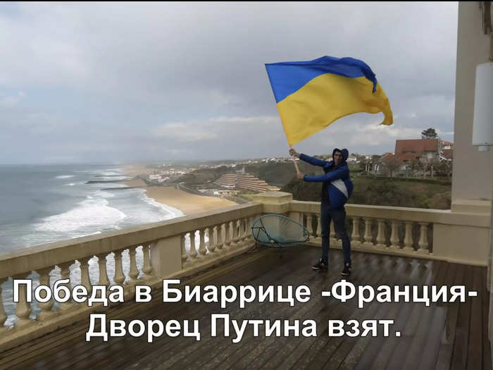 In February 2022, Russia invaded Ukraine, prompting condemnation from around the world. Three weeks later an activist filmed himself inside what he said was a Biarritz apartment owned by Katerina