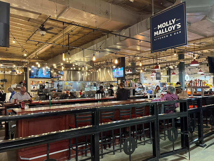 There was also a full bar and kitchen in the heart of the market.