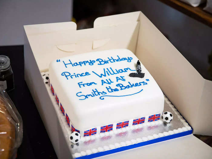 2020: William was  presented with this birthday cake during a visit to Smiths the Bakers in King