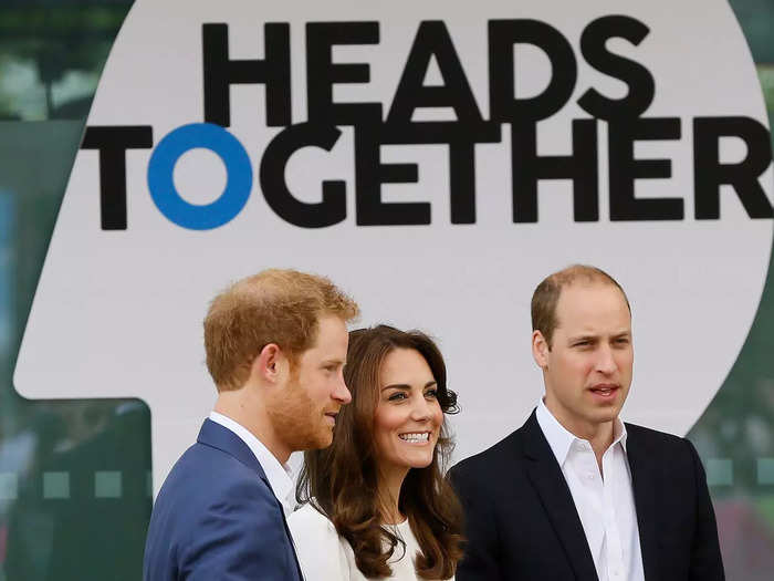 2016: William, Kate, and Harry launched their Heads Together campaign on May 16. The initiative was set up to tackle the stigma surrounding mental health, an issue that all three royals have spoken candidly about in recent years.
