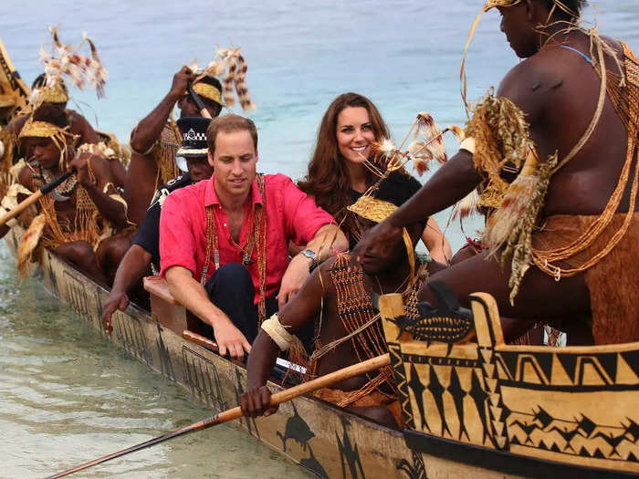 2012: The newly-titled Duke and Duchess of Cambridge embarked on a nine-day tour of Southeast Asia and the South Pacific for the Queen