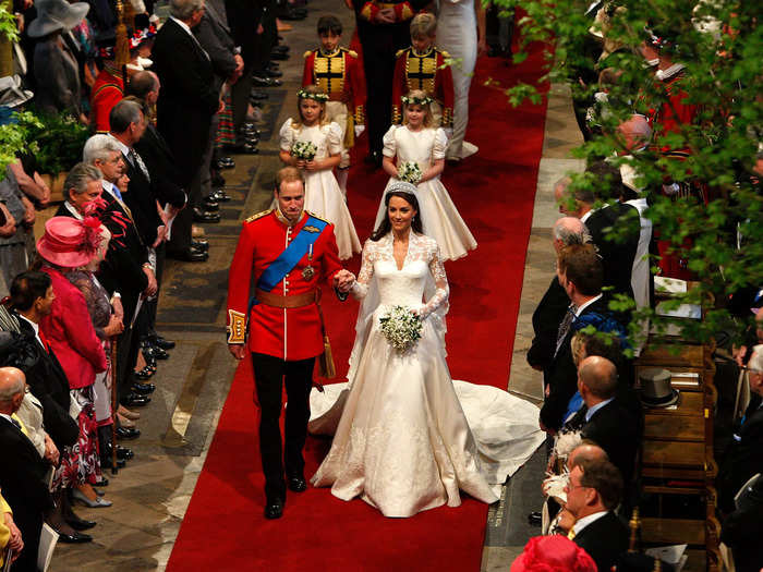  2011: The pair tied the knot at Westminster Abbey on April 29. The ceremony was broadcast across the globe, and an estimated 24 million people tuned in to watch. 