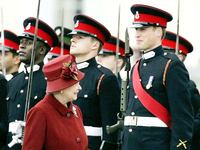 2006: He graduated from the Royal Military Academy in Sandhurst in December. As the Queen arrived to inspect the graduates, she couldn