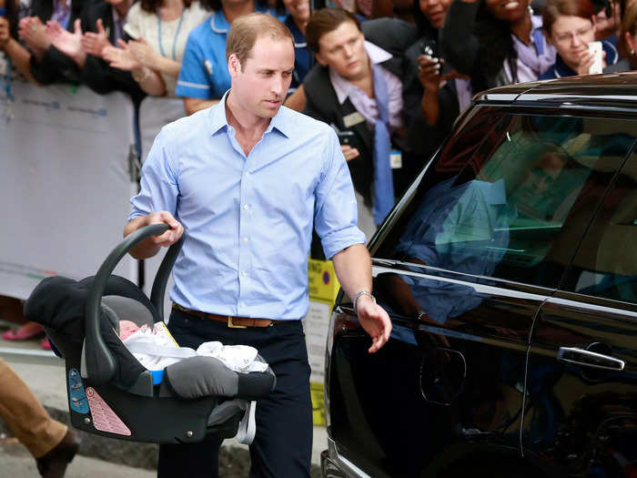 Prince William practiced using a baby car seat before the birth of his first child.