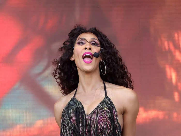 Michaela Jaé Rodriguez performed at LA Pride in the Park in a bold fringe dress.