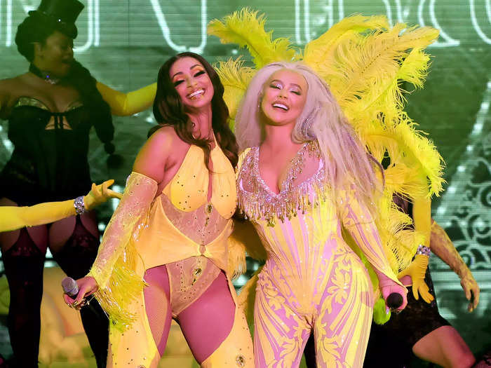 Aguilera also reunited with Mya for their 2001 hit "Lady Marmalade."