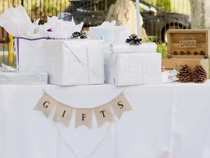 Many couples are forgoing an entire gift table.