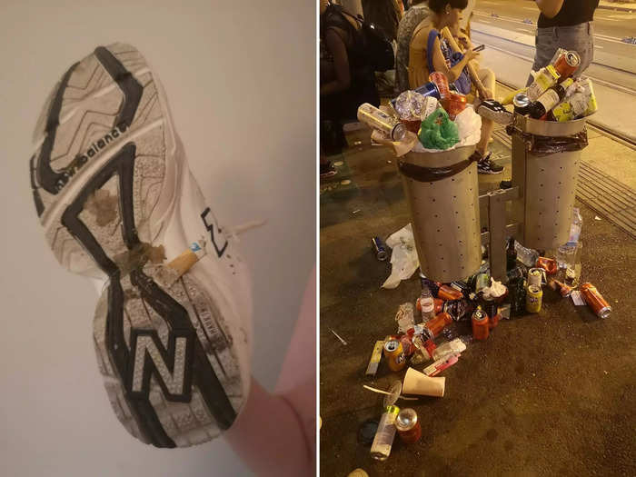 As far as festivals go, I expect a lot of trash to be on the site floor but the bins at the closest tram station were also overflowing, which seemed disrespectful to locals using these services.