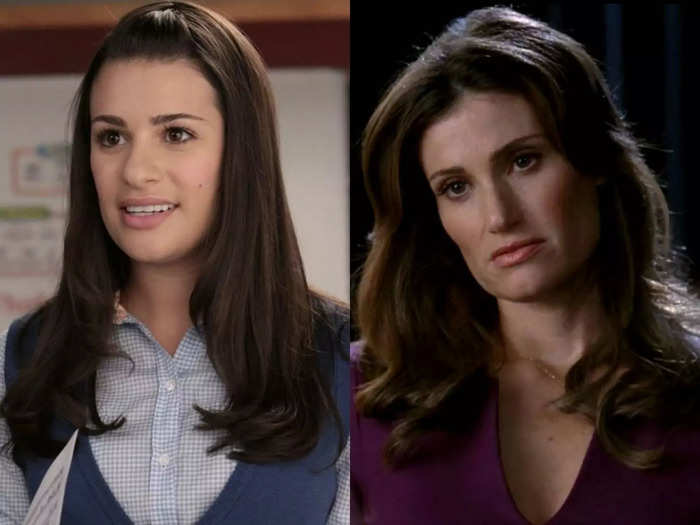 Lea Michele and Idina Menzel look remarkably alike, which is why Menzel was cast to play Michele