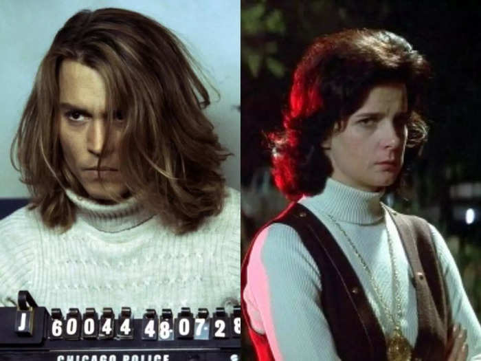 Johnny Depp is five years older than movie mom Rachel Griffiths in "Blow."