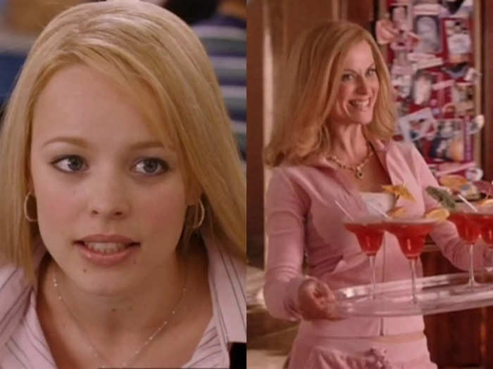 The mother-daughter duo of Amy Poehler and Rachel McAdams is only seven years apart. McAdams was 26 when she starred as high school junior Regina George in "Mean Girls."