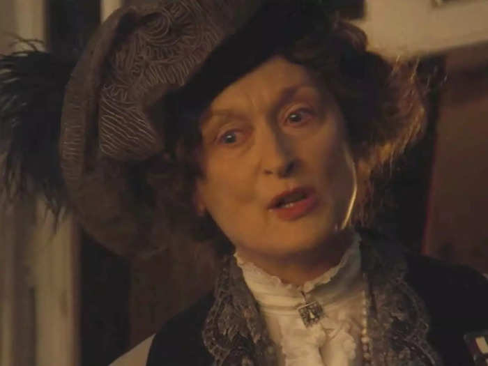 In "Suffragette" (2015), she portrayed Emmeline Pankhurst.