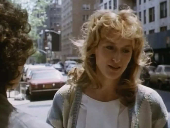 Streep played Molly Gilmore in the romantic drama "Falling in Love" (1984).