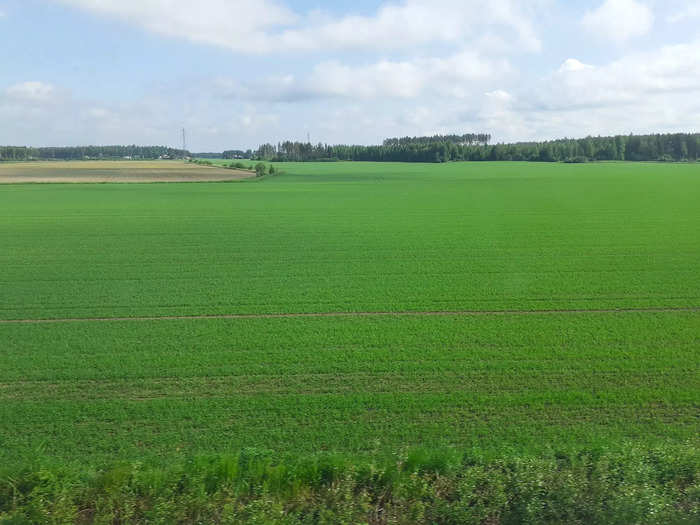 From here I could enjoy the Finnish countryside passing by.