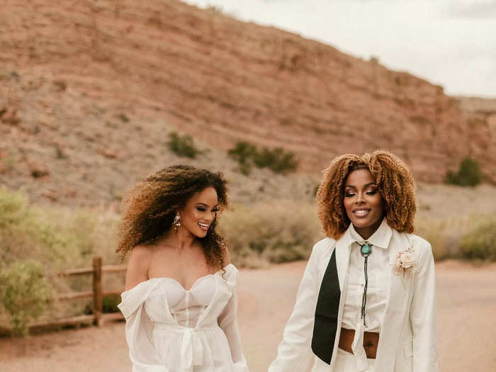 For their second looks, both Bridgette and Veronica wore white.