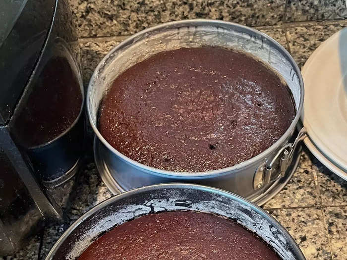 My cakes already looked beautiful when they came out of the oven.