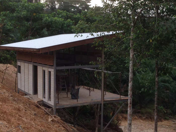 Atiqah turned to professional builders to get the roof