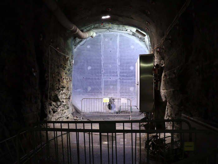 Each finished tunnel will be sealed further with a massive concrete plug, like this.