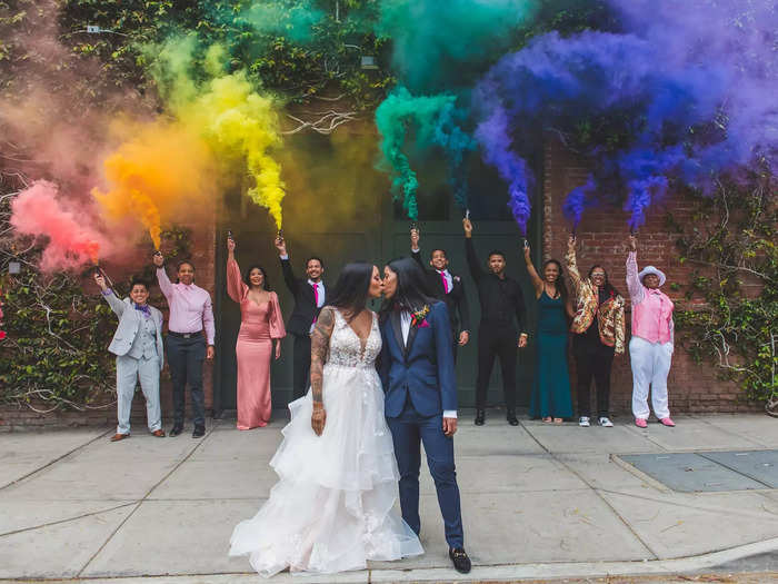 Many couples put their pride on display.
