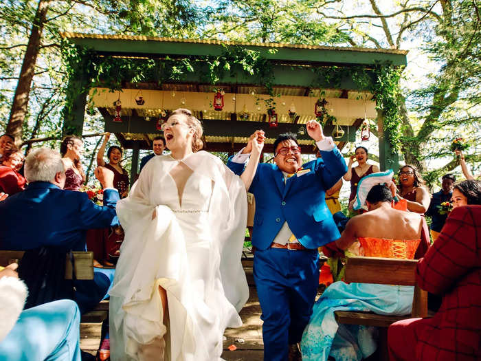 Some photographers captured the unbridled joy of saying "I do."