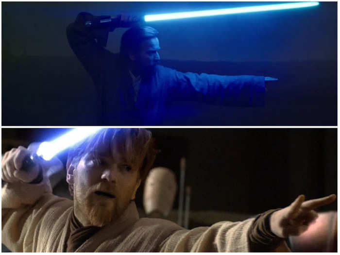 Multiple fight scenes in episodes five and six have parallels with "Revenge of the Sith"