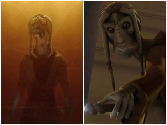 There is a "The Clone Wars" callback in the tomb.
