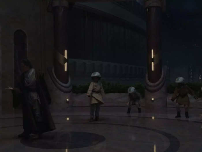 There is a loop of "execute order 66" in the opening scene.