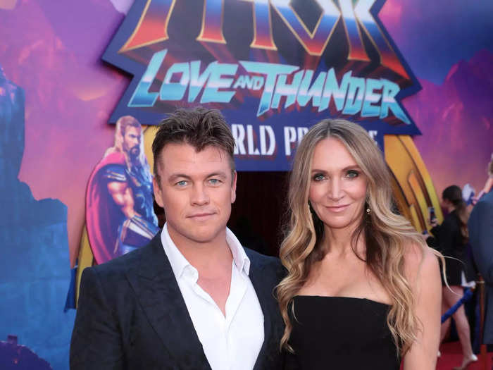 "Westworld" star Luke Hemsworth came out to support his brother along with his wife, Samantha.