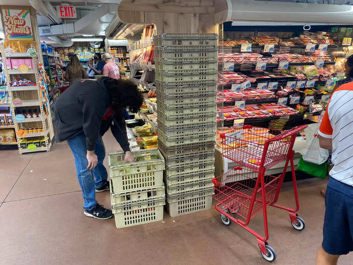 But I still wondered if the packed store and small aisles posed more of a difficulty for people with disabilities to maneuver than other Trader Joe