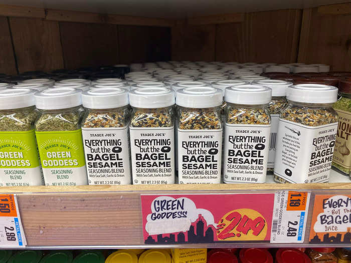 I found the spice section and was thrilled to see they carried one of my favorite toppings — "Everything but the Bagel" seasoning.