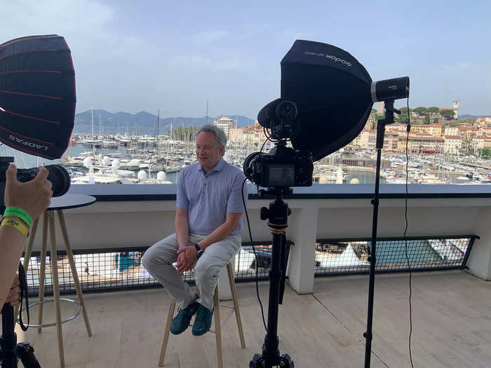 Tuesday morning at the Palais press center. First video interview of the day is Jonathan Adeshek, chief communications officer and SVP of marketing and communications at IBM.